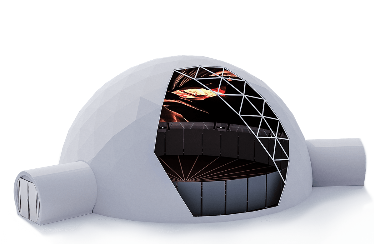 Geodesic tents - projection
